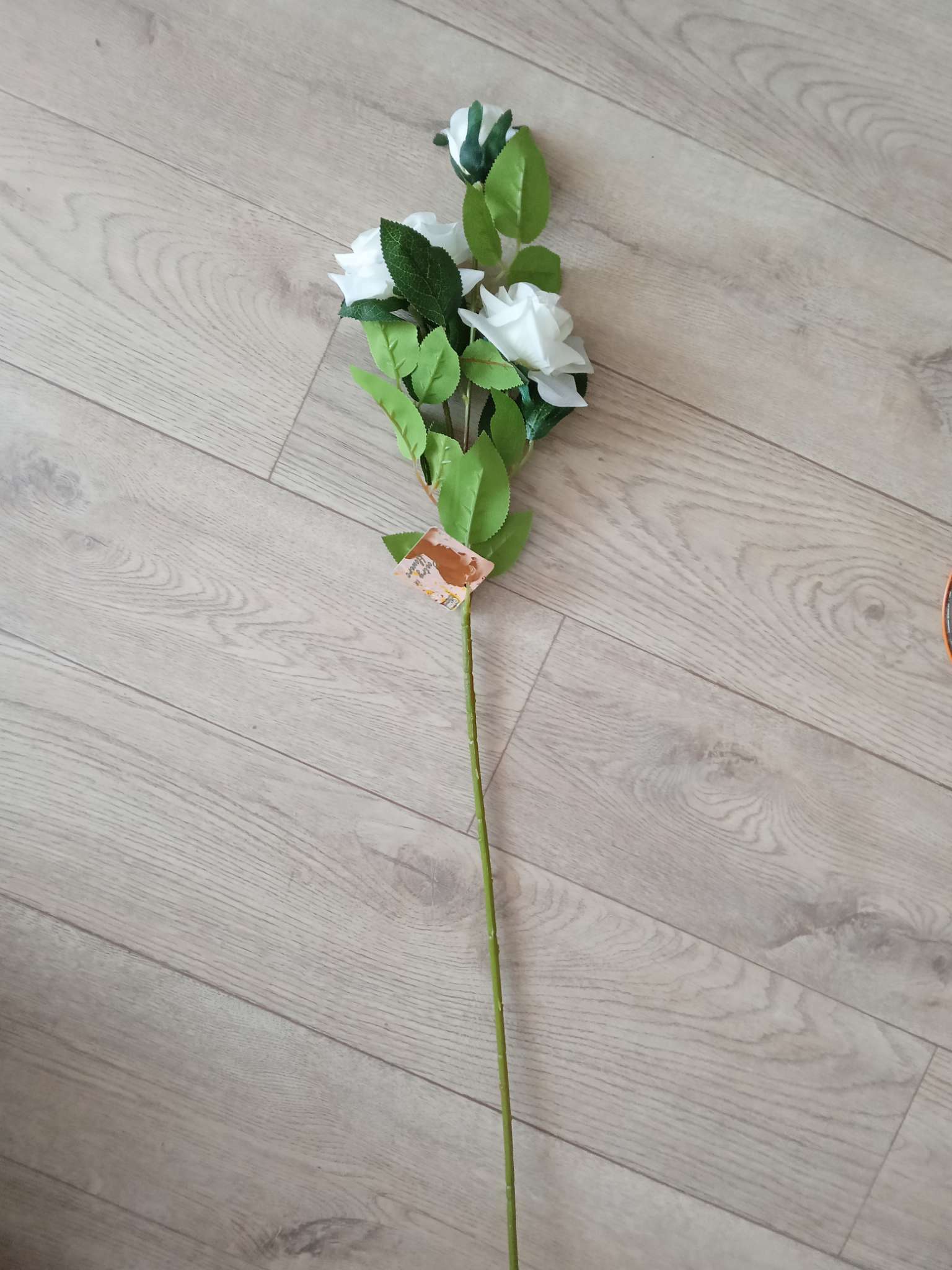 Фотография покупателя товара Цветы искусственные "Роза Фиона" три бутона, 8х70 см, белый - Фото 4