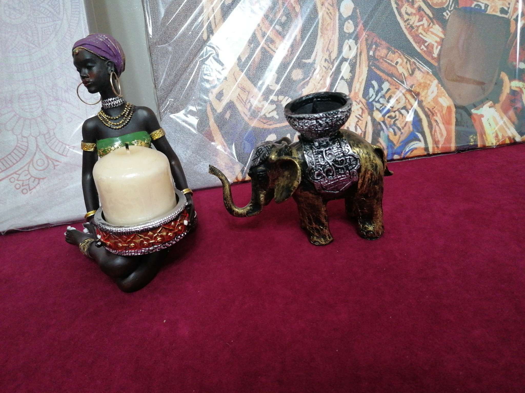 Фотография покупателя товара Подсвечник "Слон", золотой 13х19 см, для свечи d=4 см - Фото 1