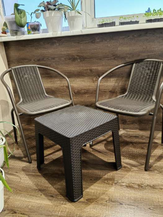 Фотография покупателя товара Кофейный столик "Феодосия" 44 х 44 х 41 см, темно-коричневый