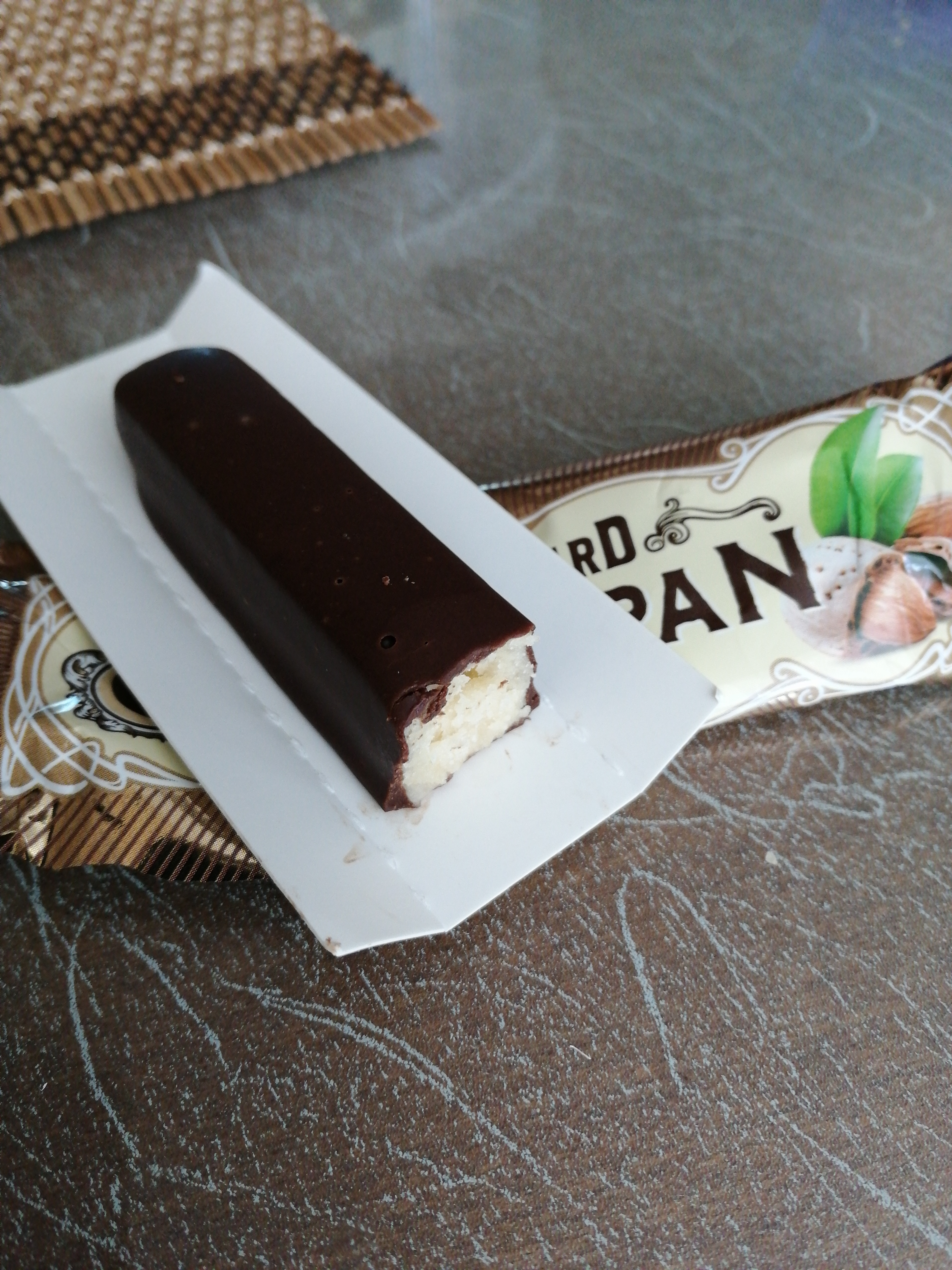 Фотография покупателя товара Батончик марципановый Grondard в тёмном шоколаде, 50 г - Фото 5