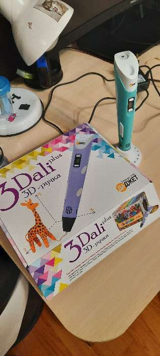 Фотография покупателя товара 3D ручка 3Dali Plus (KIT FB0021B), ABS и PLA, голубая ( + трафарет и пластик) - Фото 5