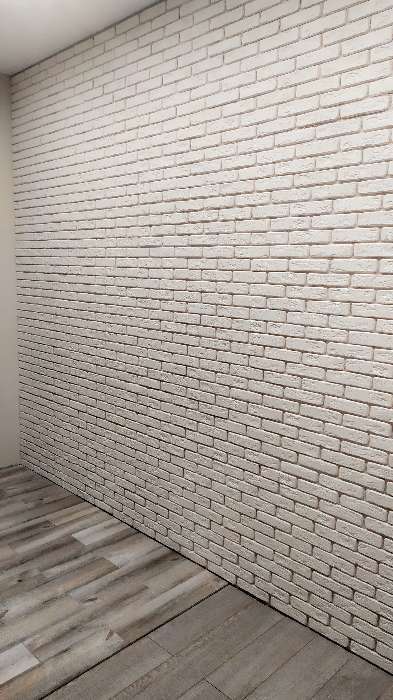 Фотография покупателя товара Гипсовая плитка «Барселона», усиленная, 1 кв м, 90 шт, цвет белый
