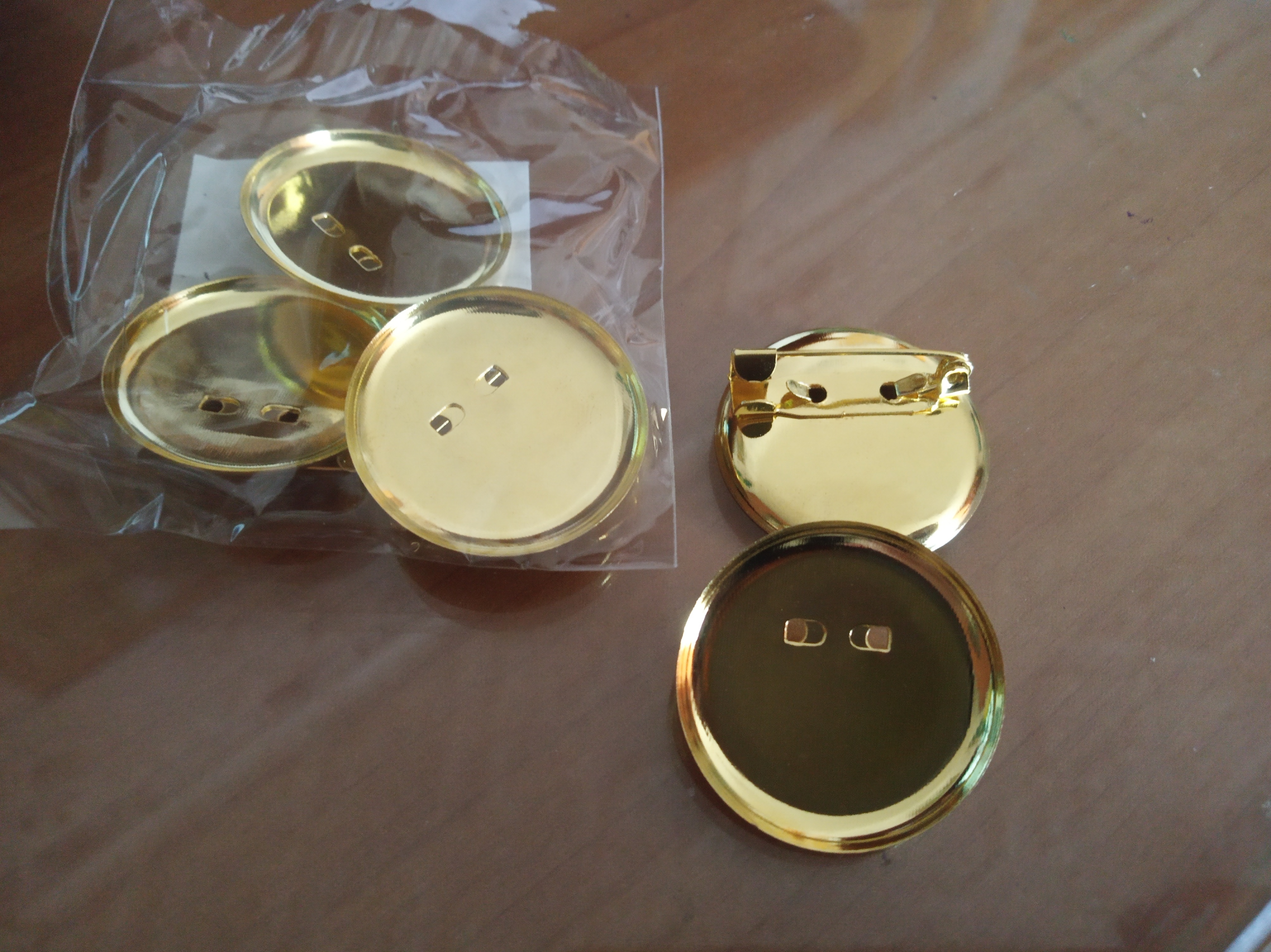 Фотография покупателя товара Основа для броши с круглым основанием СМ-367, (набор 5шт) 29 мм, цвет золото