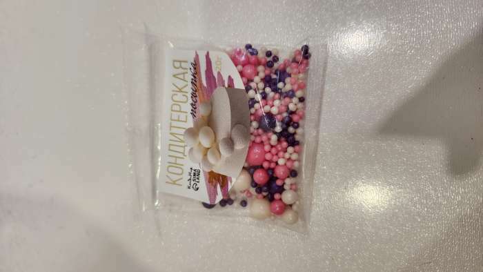 Фотография покупателя товара УЦЕНКА Посыпка кондитерская с мягким центром (зеленая, белая) 20 г, (до 21.05.2025) - Фото 13