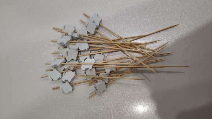 Фотография покупателя товара Шпажки Доляна «Пасхальные кролики», h=12 см, набор 25 шт., белая - Фото 1