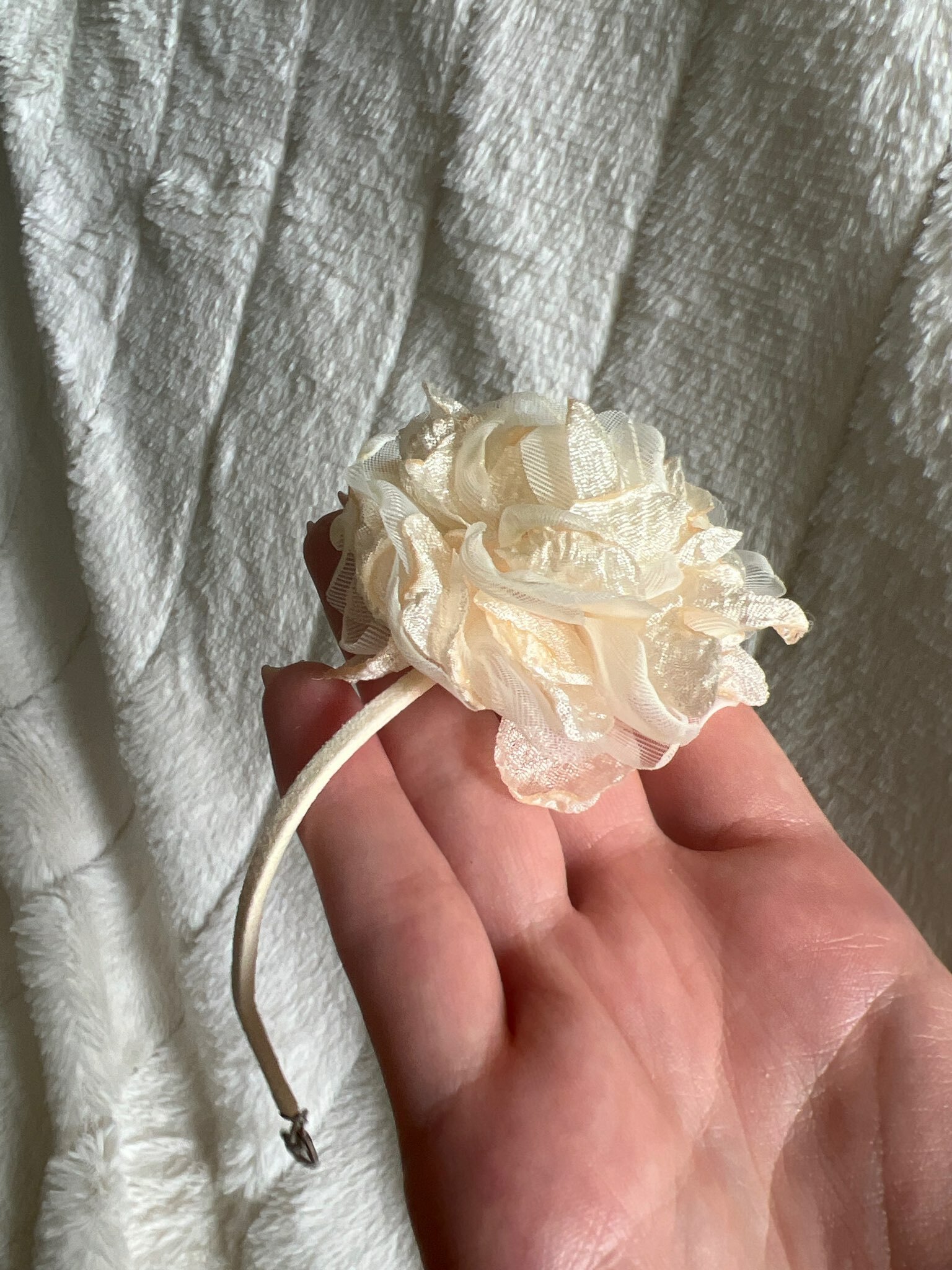 Фотография покупателя товара Чокер «Танго» роза воздушная, цвет молочный, 37 см - Фото 1