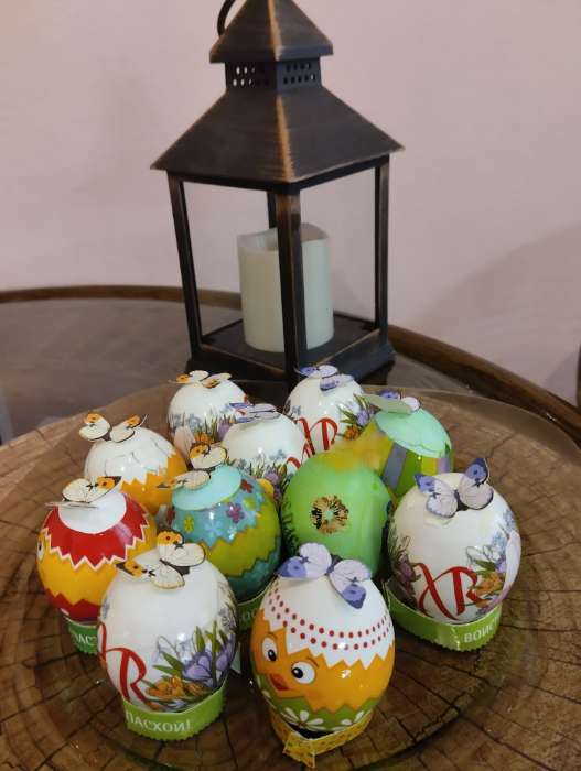 Фотография покупателя товара Набор для украшения яиц «Цыплята в цветах» на пасху, 9×16 см - Фото 2