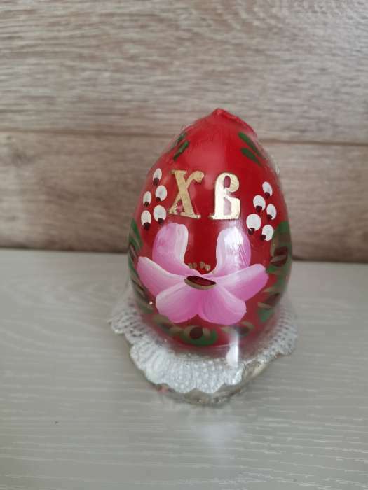 Фотография покупателя товара Декоративная свеча «Пасхальное яйцо в лукошке» - Фото 2