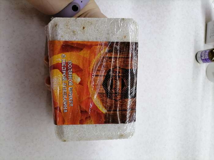 Фотография покупателя товара Соляной брикет "Календула" с алтайскими травами, 1,35 кг "Добропаровъ" - Фото 6