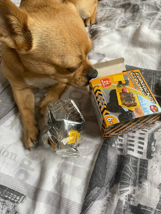 Фотография покупателя товара Конструктор Стройка «Погрузчик», 19 деталей - Фото 2