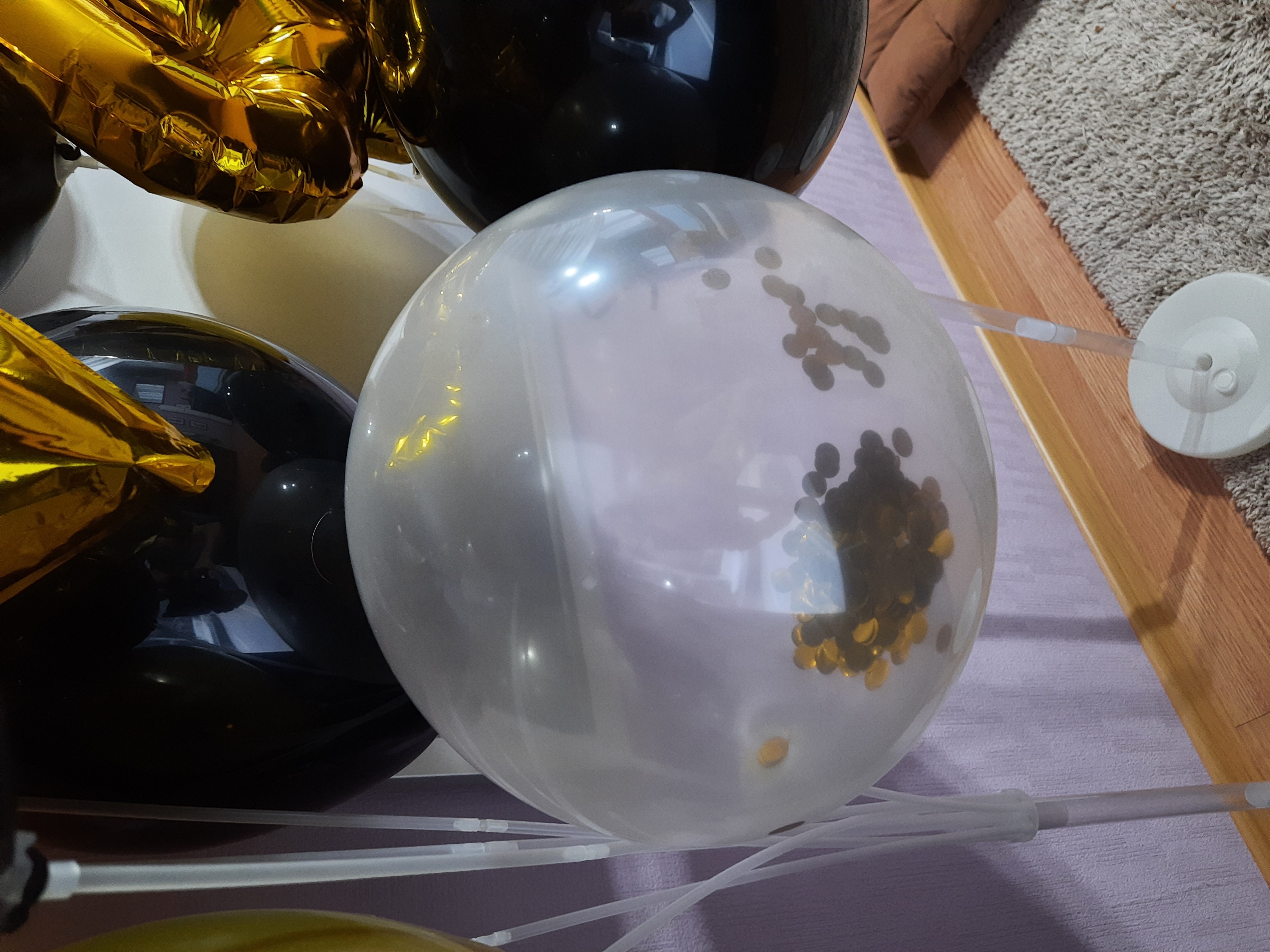 Фотография покупателя товара Набор шаров для украшения праздника "Яркий", латекс, фольга, с конфетти, набор 10 шт. - Фото 5