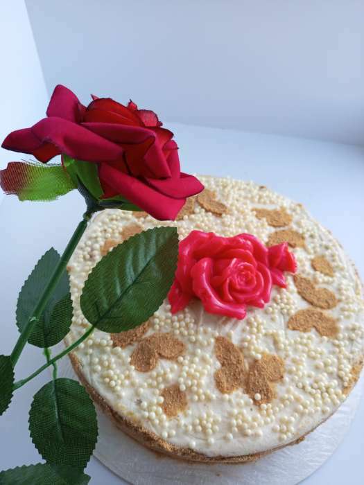Фотография покупателя товара Цветы искусственные "Роза" 56 см d-8,5 см, красный - Фото 1