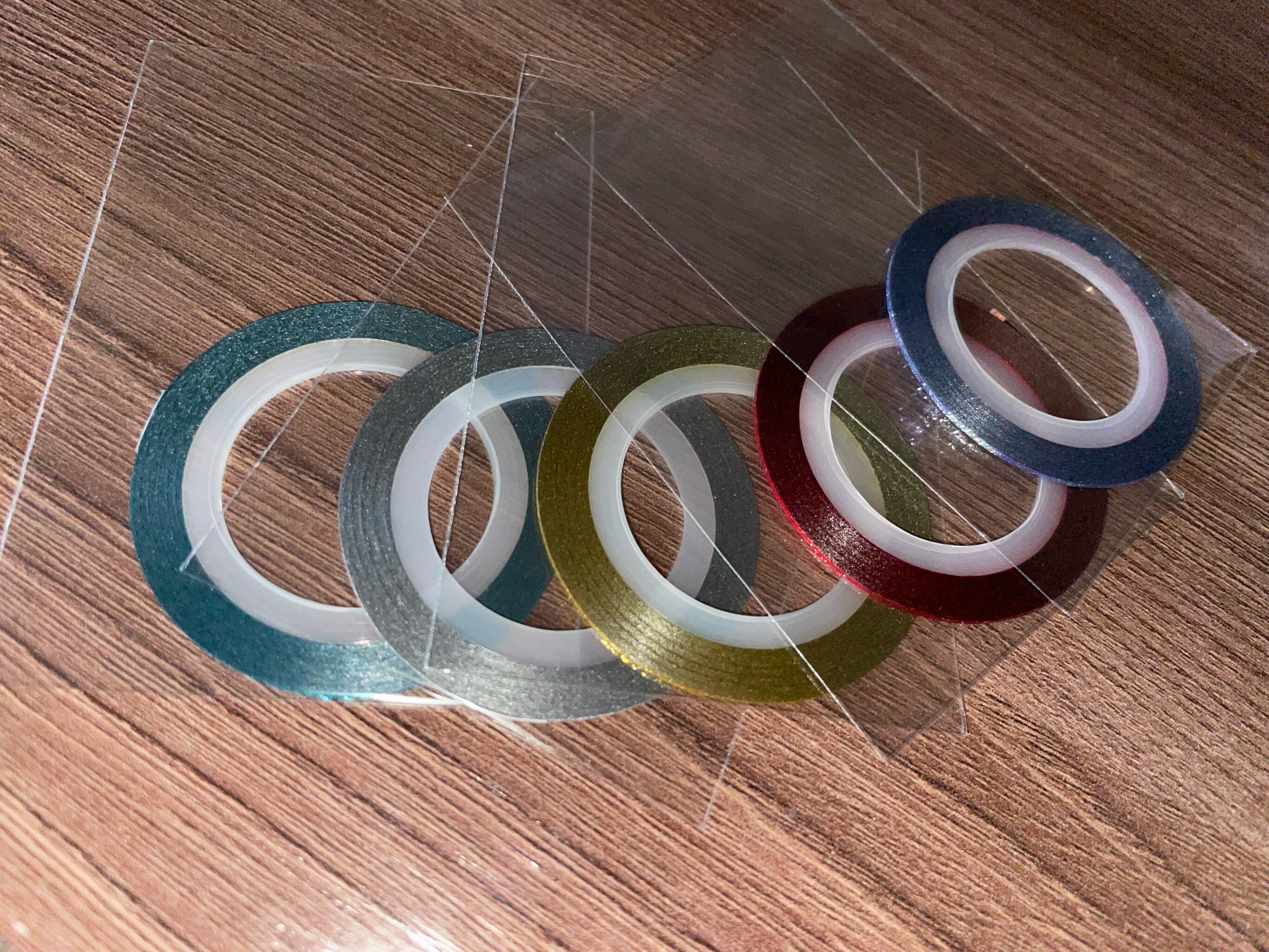 Фотография покупателя товара Ленты клеевые для декора «Блёстки», 5 шт, 1 мм, 10 м, разноцветная