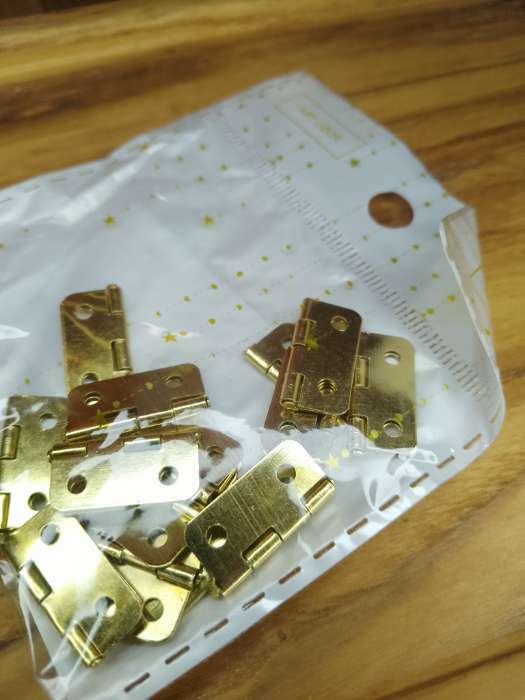 Фотография покупателя товара Петля для шкатулки (ключницы), металл, с закругленными углами, набор 15 шт., 1.7×1.9 см - Фото 1