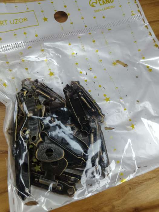 Фотография покупателя товара Замок металл для шкатулки бронза и крепёж, набор 10 шт., 1.5×2.7 см - Фото 1