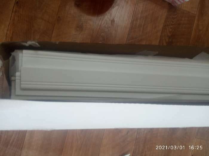 Фотография покупателя товара Плинтус пластиковый ударопрочный белый 80х12х2000мм - Фото 4