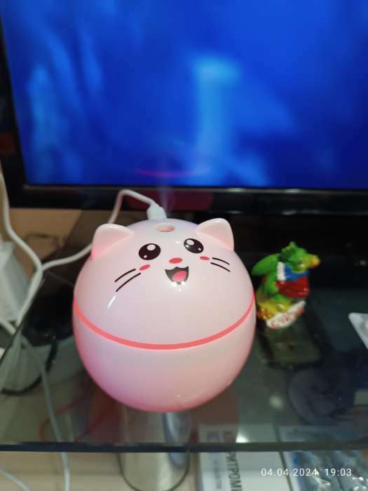 Фотография покупателя товара УЦЕНКА Увлажнитель HM-16 "Котенок"ультразвуковой,0.23 л,2 Вт,подсветка,USB ( в комп-те) - Фото 1