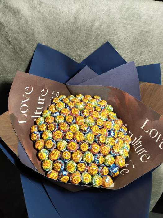 Фотография покупателя товара Пленка для цветов тонированная, матовая, синяя, 56 х 56 см, 65 мкм - Фото 1