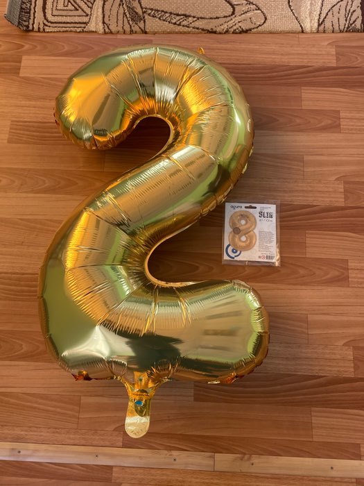 Фотография покупателя товара Шар фольгированный 40" «Цифра 8», цвет золотой, Slim - Фото 10