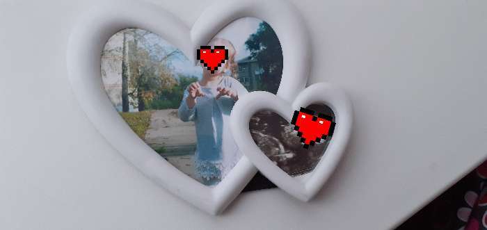 Фотография покупателя товара Рамка д/фото пластик 2 сердца белая 10*12, 6*8 см - Фото 1
