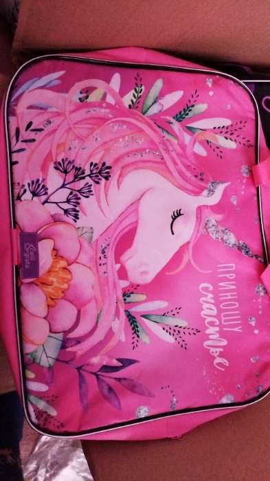 Фотография покупателя товара Папка для труда, А4, текстильная, 35×27×7 см «Котик корея» - Фото 7