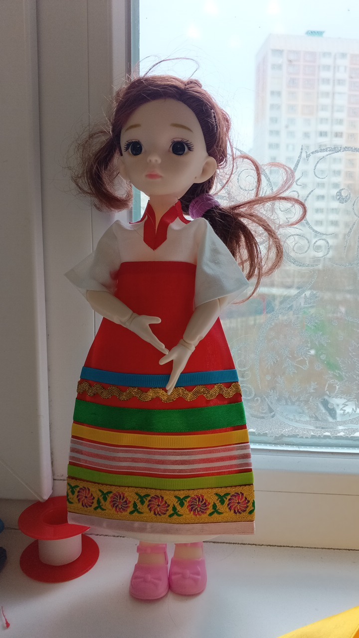 Фотография покупателя товара Кукла модная шарнирная «София» в сарафане, с аксессуаром, МИКС - Фото 1