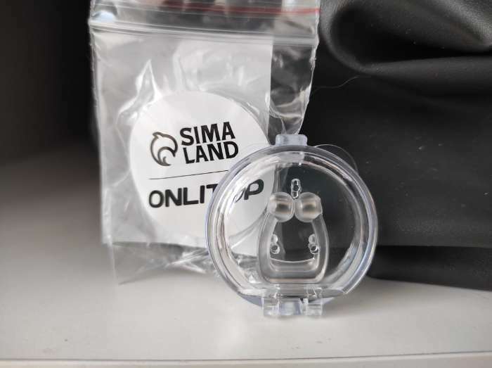 Фотография покупателя товара Приспособление против храпа, в футляре, с магнитом, прозрачное - Фото 1