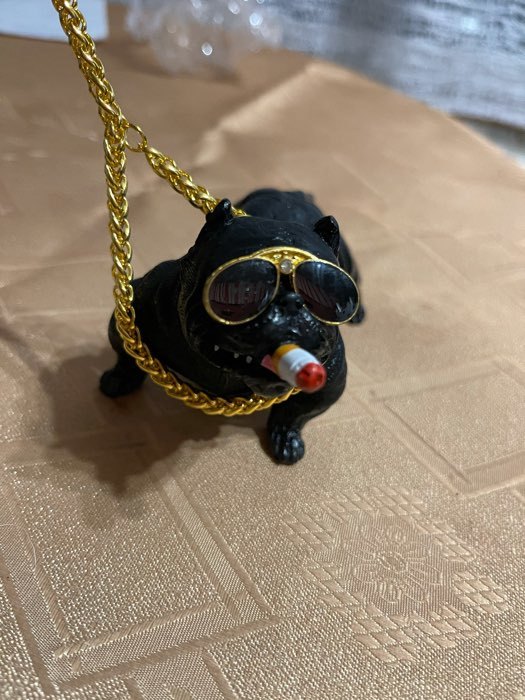 Фотография покупателя товара Собака на панель авто с присоской для стекла, бульдог - Фото 7