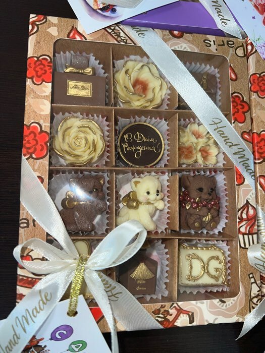 Фотография покупателя товара Коробка для конфет, коричневая, 12 шт, крафт, "Париж" 19 х 15 х 3,6 см - Фото 2