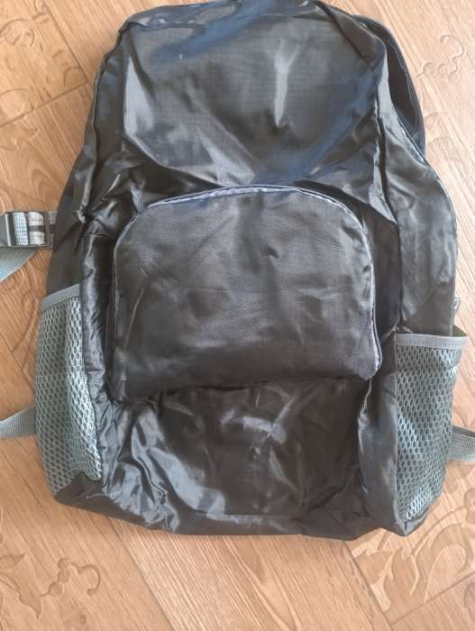 Фотография покупателя товара Рюкзак складной, отдел на молнии, наружный карман, 2 боковых кармана, цвет чёрный - Фото 8