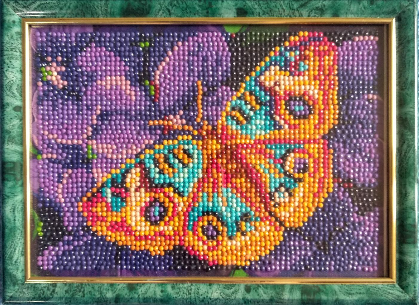 Фотография покупателя товара Алмазная мозаика с полным заполнением на холсте «Бабочка», 15×21 см - Фото 1