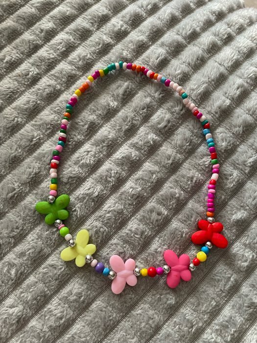 Фотография покупателя товара Бусы детские «Выбражулька» бабочки матовые, 40 см, МИКС - Фото 1