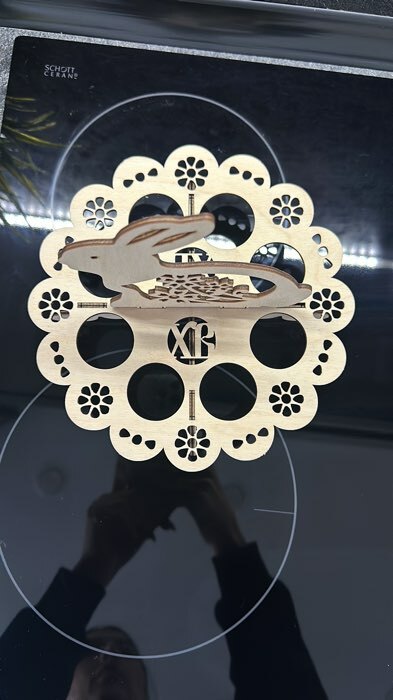 Фотография покупателя товара Подставка для яиц пасхальная Доляна «Зайчик», 8 ячеек, 20×16 см, дерево - Фото 5