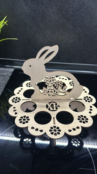 Фотография покупателя товара Подставка для яиц пасхальная Доляна «Зайчик», 8 ячеек, 20×16 см, дерево - Фото 6