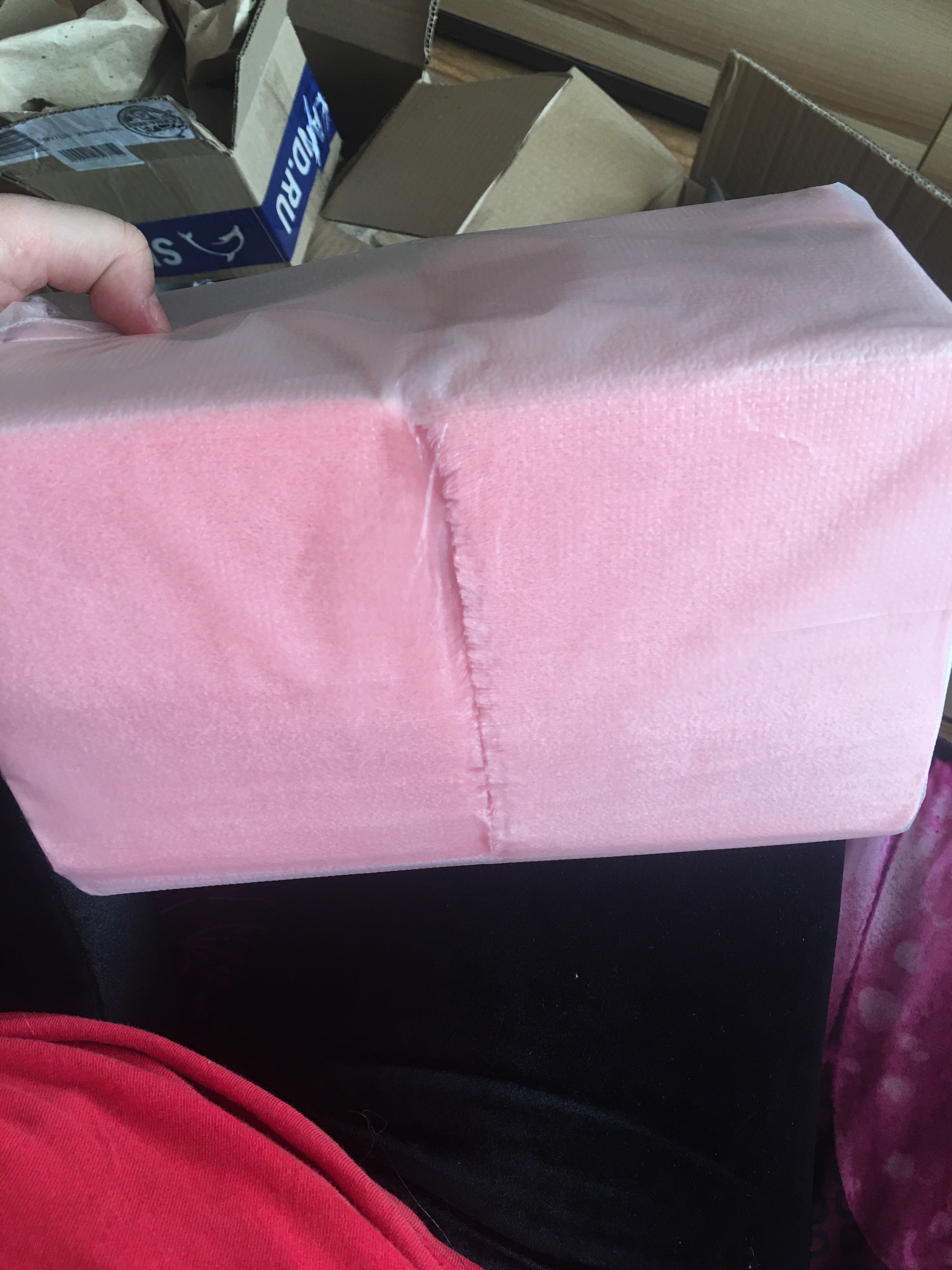 Фотография покупателя товара Салфетки бумажные розовые Big Pack, 24*24 см, 350 шт.