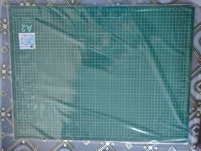 Фотография покупателя товара Мат для резки, 45 × 30 см, А3, цвет зелёный, DK-003 - Фото 1