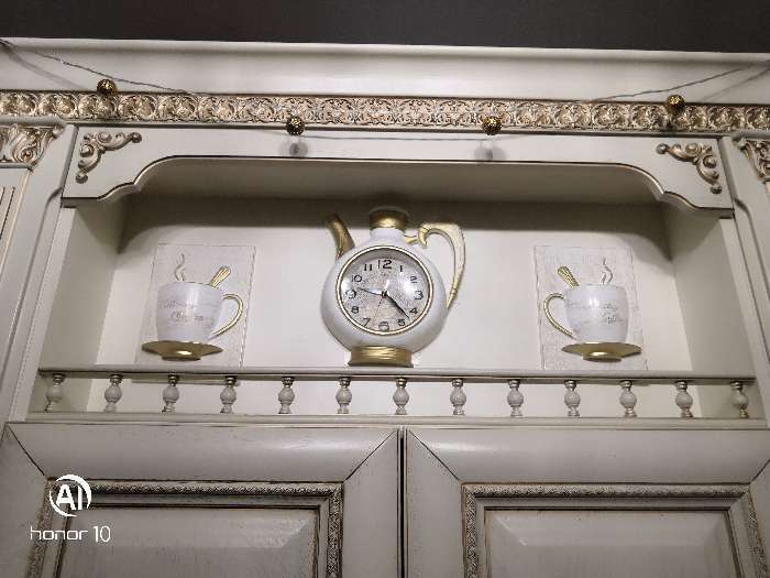 Фотография покупателя товара Часы настенные интерьерные для кухни "Сангино", бесшумные, 26.5 х 24 см, d-13 см, белые, АА - Фото 6