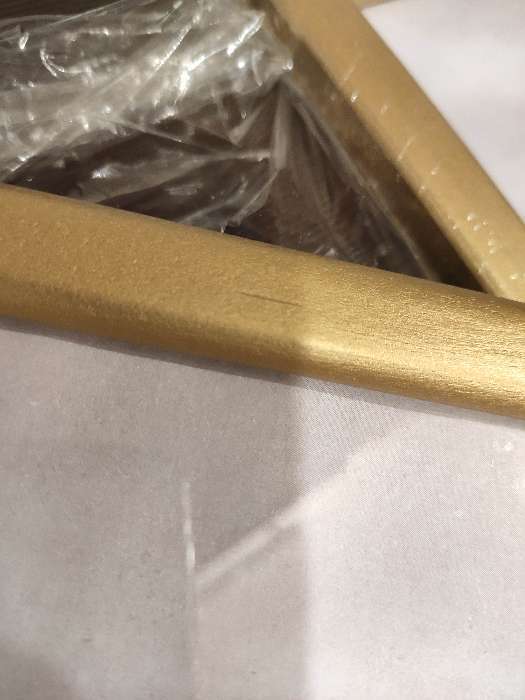Фотография покупателя товара Фоторамка сосна с19 золото 30х30 см (пластиковый экран)