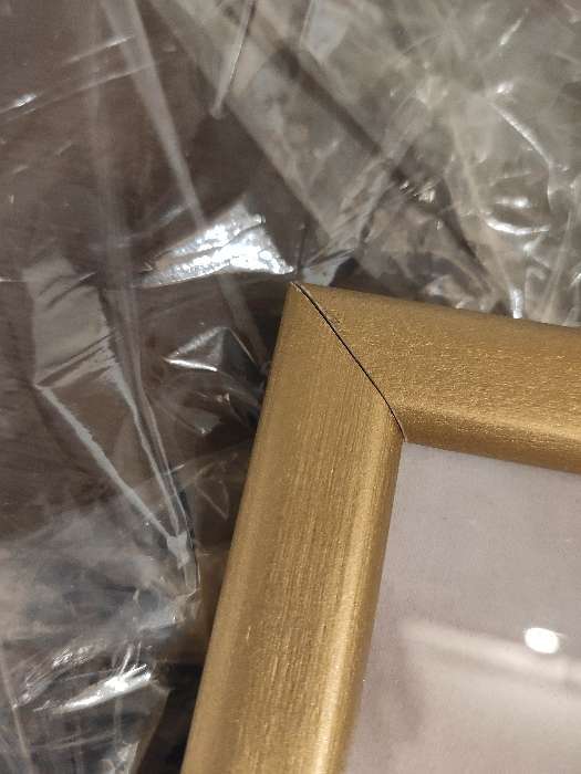 Фотография покупателя товара Фоторамка сосна с19 золото 30х30 см (пластиковый экран)