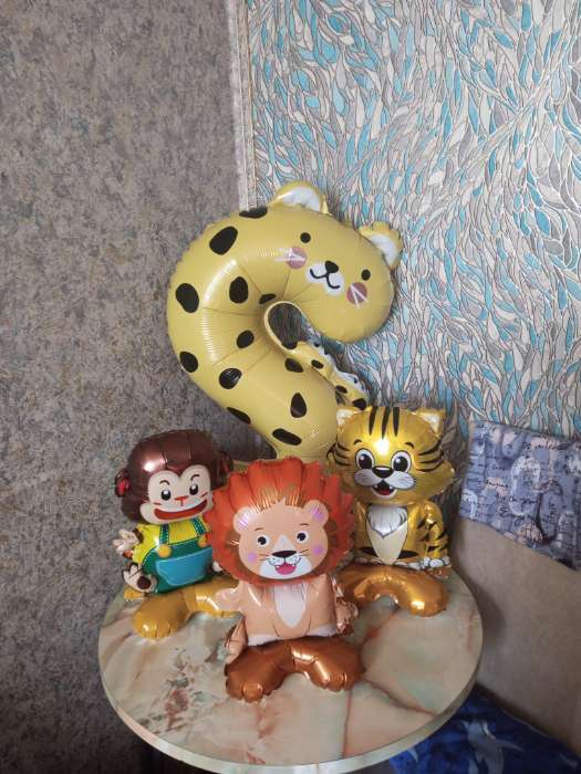 Фотография покупателя товара Шар фольгированный 20" «Милая обезьянка», на подставке - Фото 1