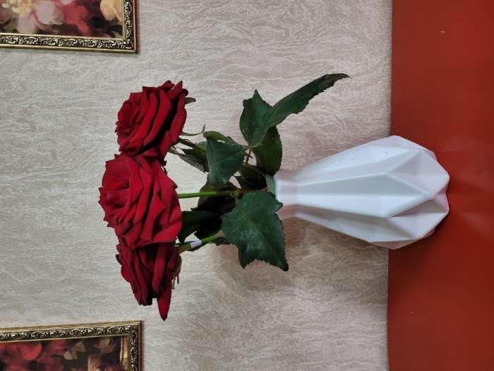 Фотография покупателя товара Ваза для цветов, 14×20,5 см, 1,4 л, цвет МИКС - Фото 7