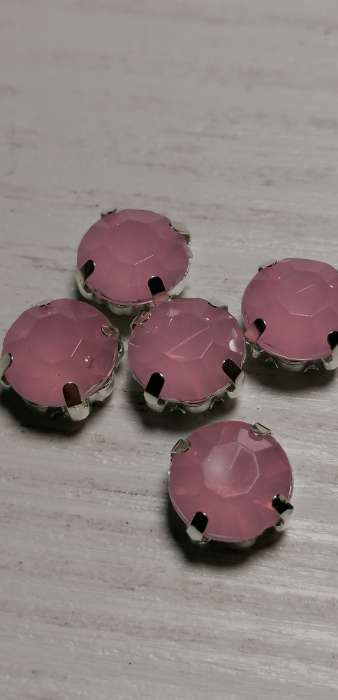 Фотография покупателя товара Стразы пришивные «Круг», в оправе, d = 10 мм, 20 шт, цвет розовый опал - Фото 1