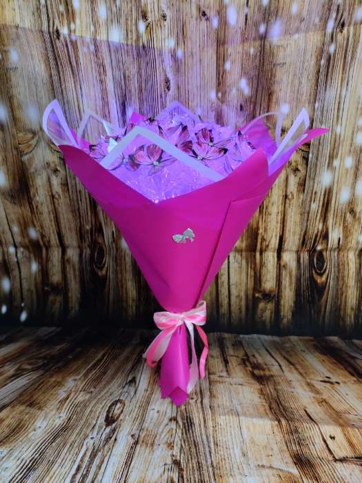 Фотография покупателя товара Пленка матовая, базовые цвета, розовая, 0,5 х 10 м ±1 см, 65 мкм - Фото 2