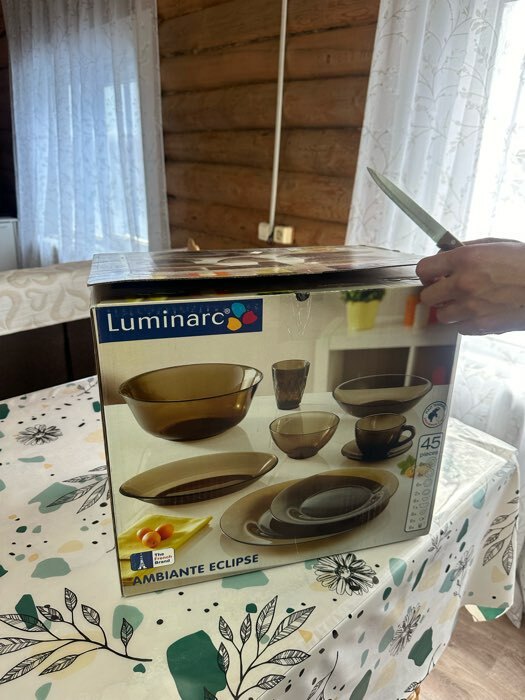 Фотография покупателя товара Сервиз столовый стеклянный Luminarc «Амбьянте», 45 предметов - Фото 1