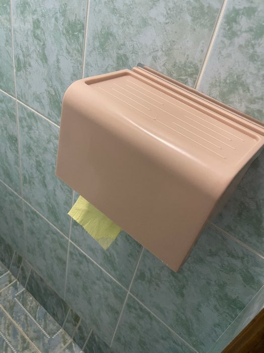 Фотография покупателя товара Полка - держатель для туалетной бумаги, 20×13×13 см, в комплекте с креплениями, на клейкой основе, цвет цвет МИКС - Фото 1