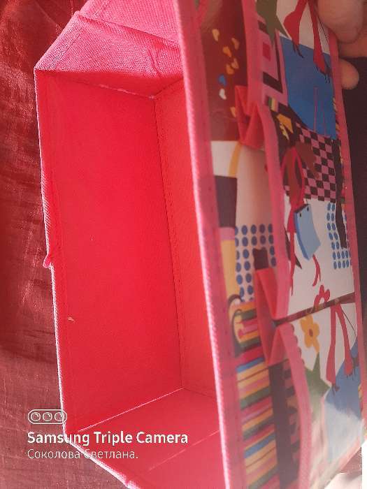Фотография покупателя товара Бокс для мелочей 23.5×12×13 см "Модница", 15 карманов, цвет розовый - Фото 2