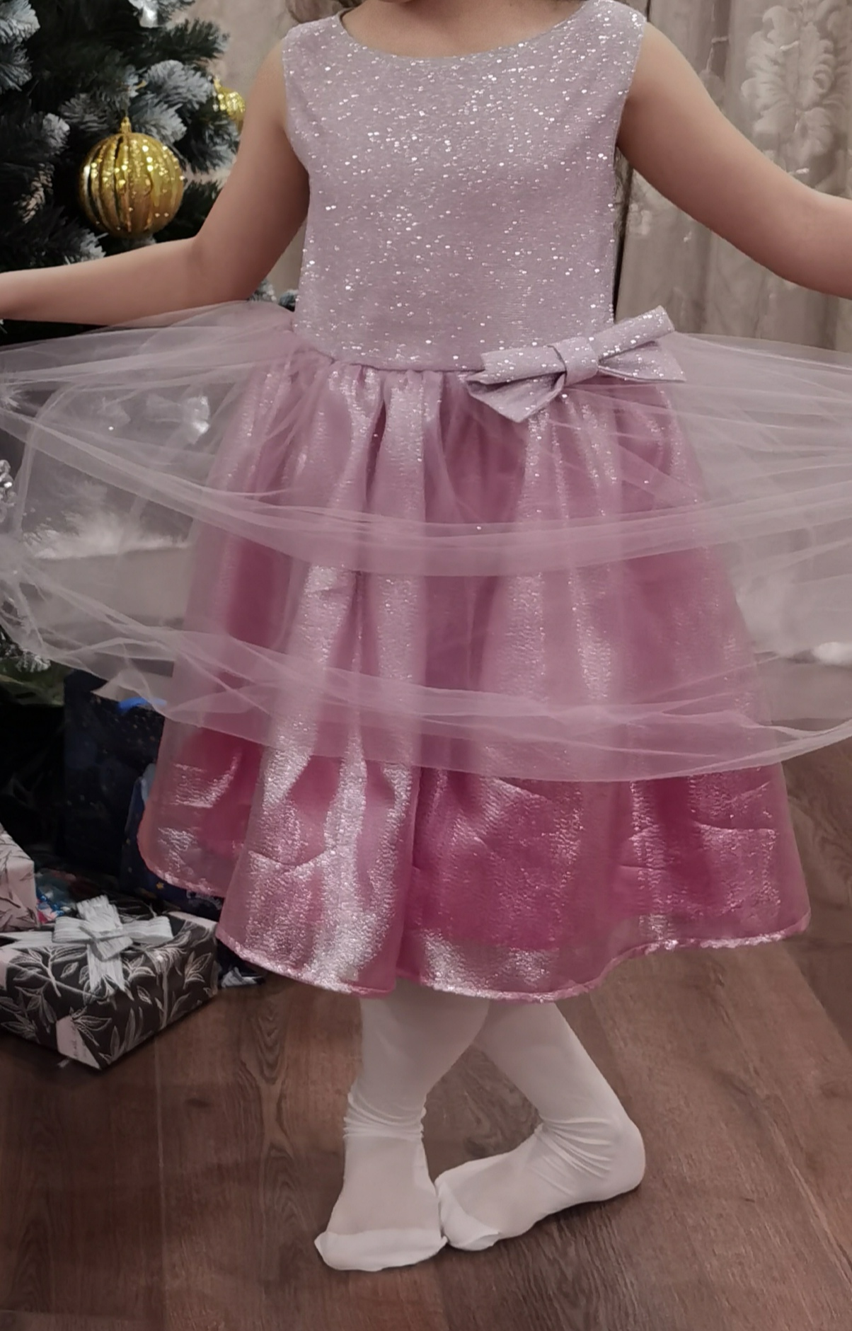 Фотография покупателя товара Платье нарядное детское KAFTAN, рост 122-128 см (34), розовый - Фото 1