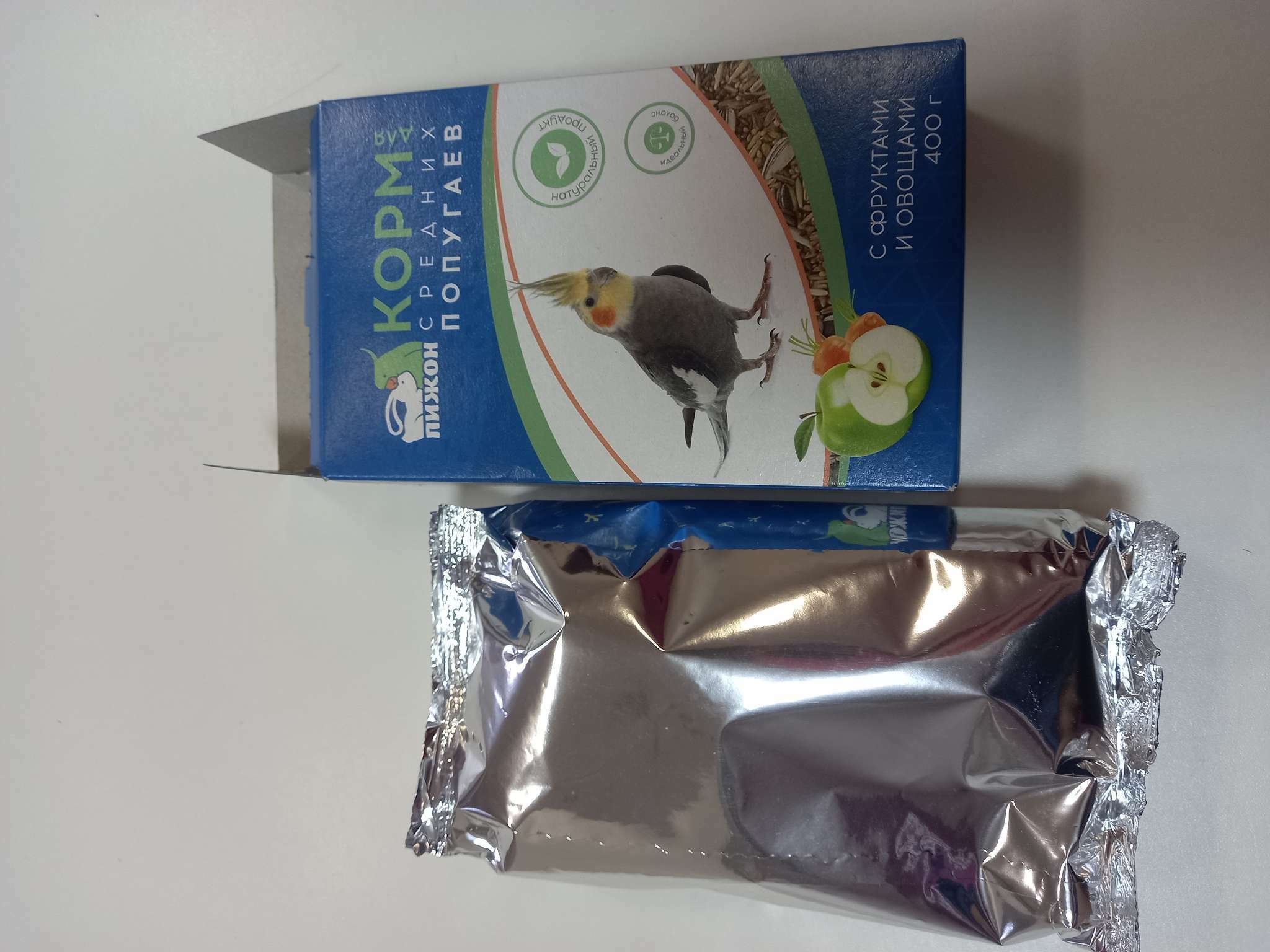 Фотография покупателя товара Корм «Пижон» для средних попугаев, с овощами и фруктами, 400 г - Фото 3