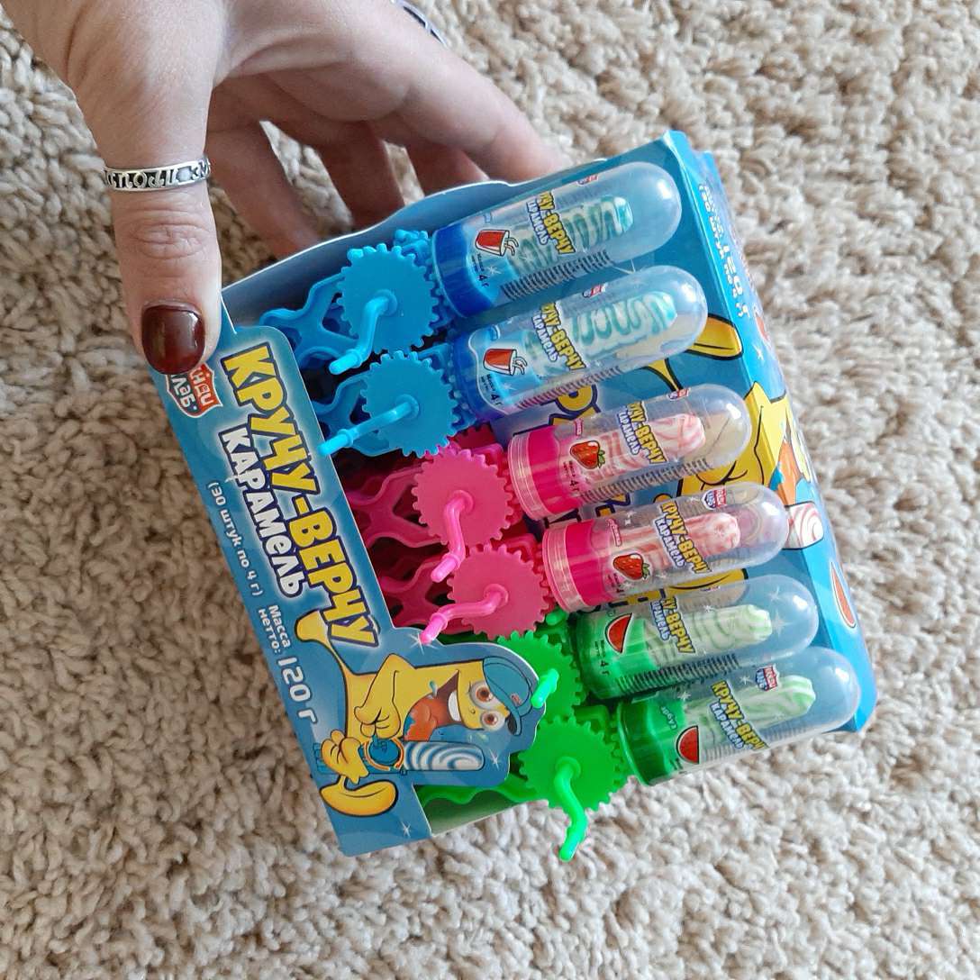 Фотография покупателя товара Карамель «Кручу-верчу», ассорти, 4 г - Фото 1