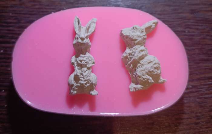 Фотография покупателя товара Молд Доляна «Кролик», силикон, 8×5×1 см, цвет МИКС
